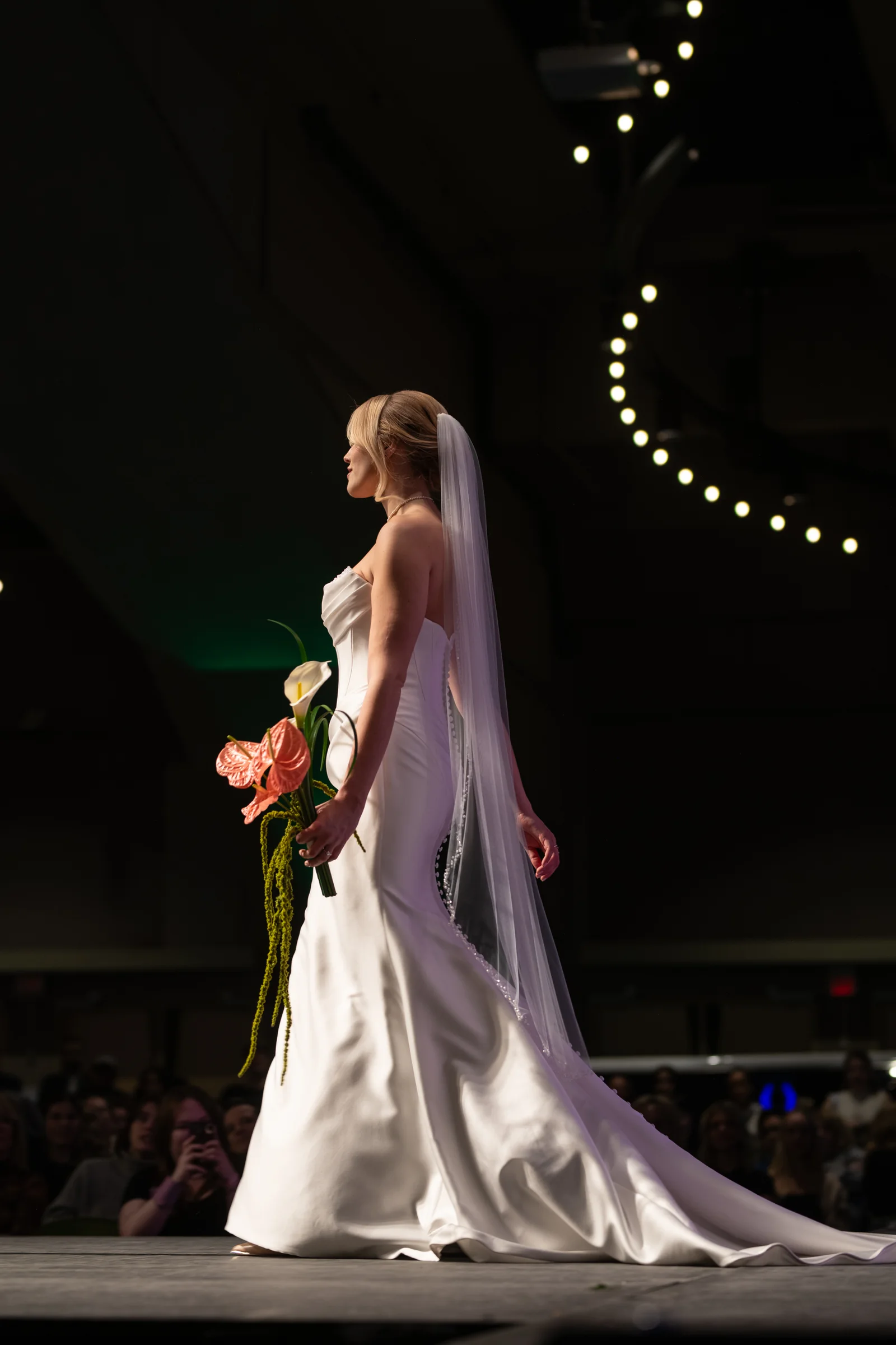 A bridal look presented on the Aisle of Style runway at a previous Wedding Fair event