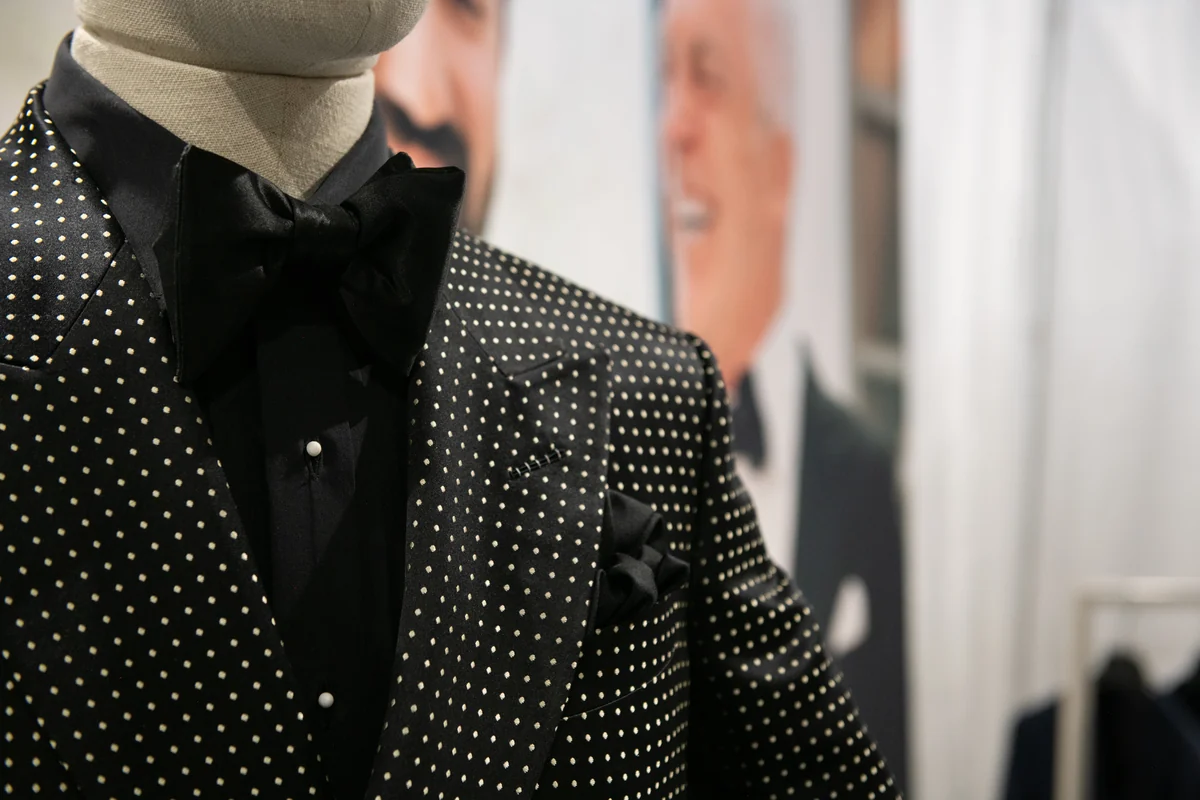 Men's formalwear displayed at a previous Wedding Fair event