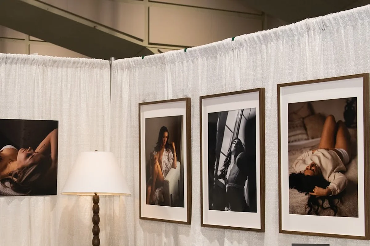 A photography portfolio displayed at a previous Wedding Fair event