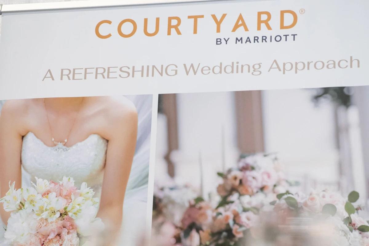 Courtyard by Marriott wedding and hotel display photographed at a previous Wedding Fair event