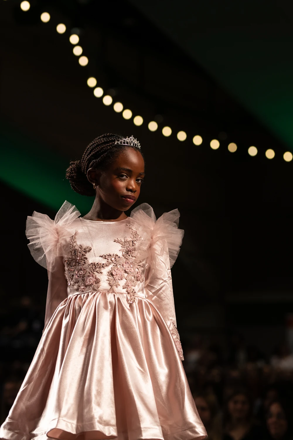 A flower-girl look on the runway at a previous Wedding Fair event